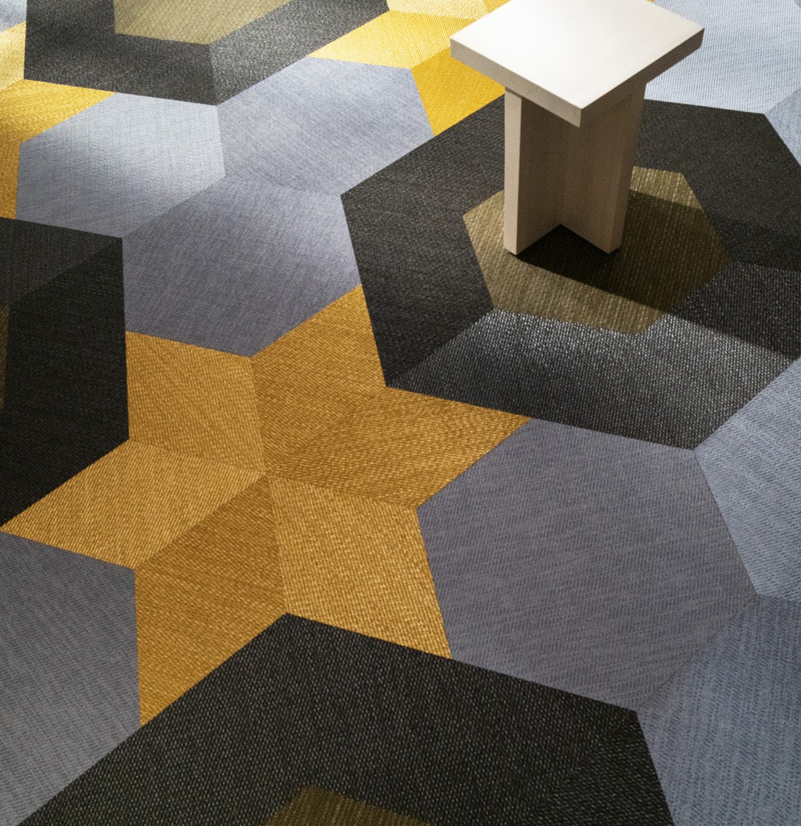 Star shaped custom flooring design