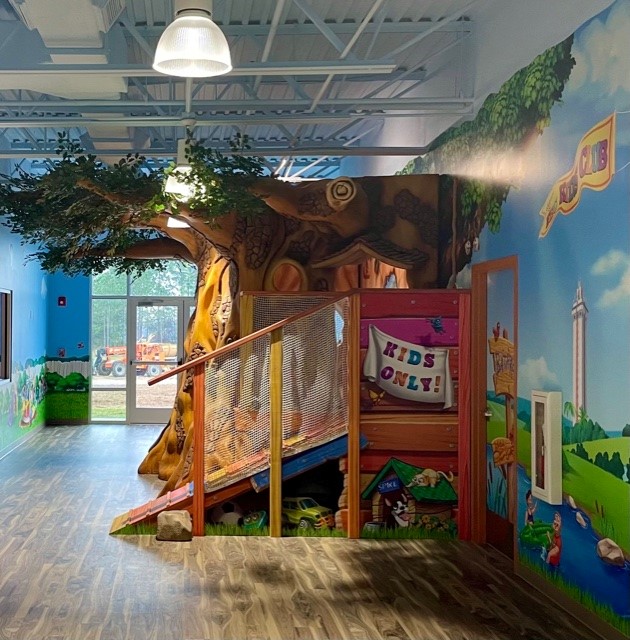 image of tree house with ramp