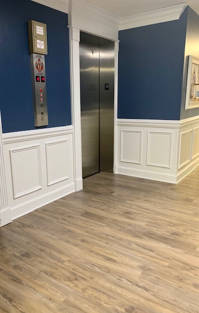 hallway of senior living facility